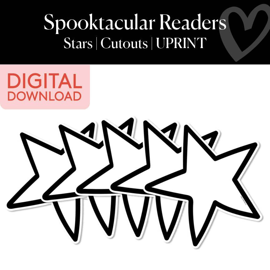 Stars | Printable Halloween Cutouts | Spooktacular Readers