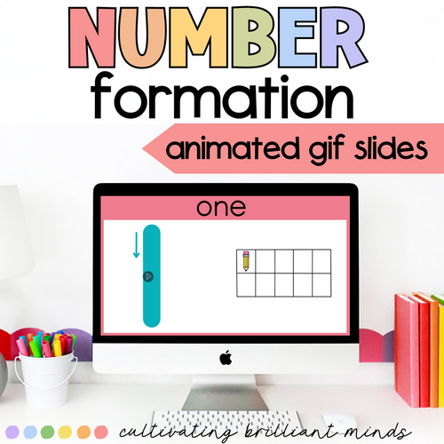 Handwriting Practice Numbers to 20 | Animated Gif Slides | Number Formation