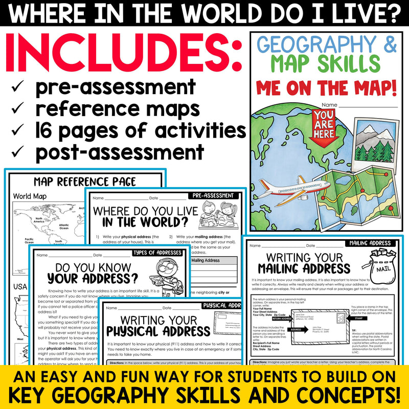 US Geography Map Skills | Maps and Globes, Continents, Oceans, Me on the Map