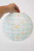 Load image into Gallery viewer, Mint Gingham Daisies Lantern 3 Pack | Miss Honey's Cottage Classroom
