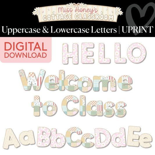Printable Calming Uppercase & Lowercase Letters | Miss Honey's Cottage Classroom