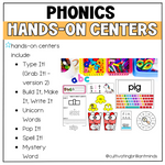 CVC Short O Phonics Centers | Literacy Centers | Kindergarten, First Grade