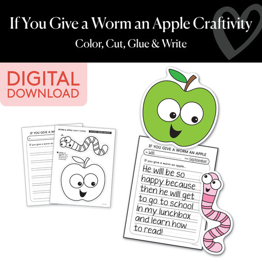 If You Give a Worm an Apple Craftivity