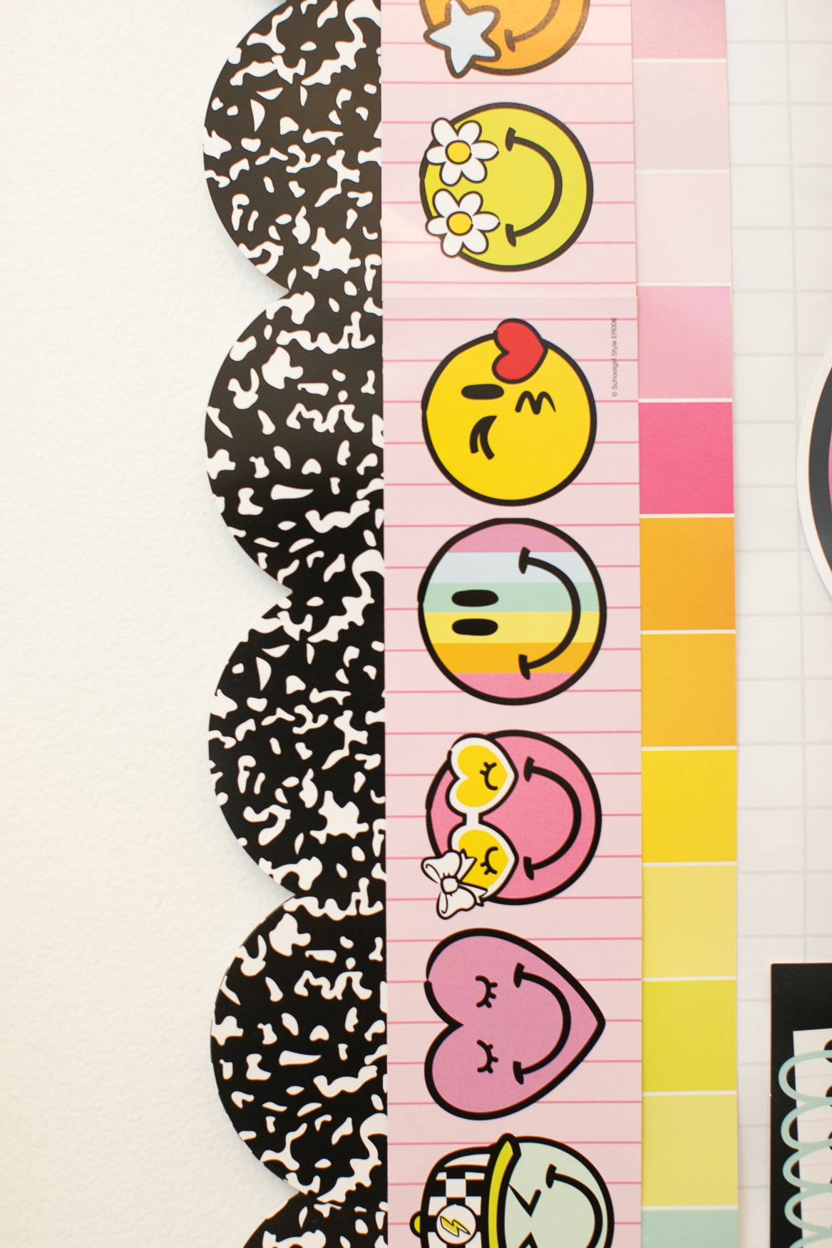 Candy Stripes Rainbow Pastel Bulletin Board Border | Emotional Rollercoaster