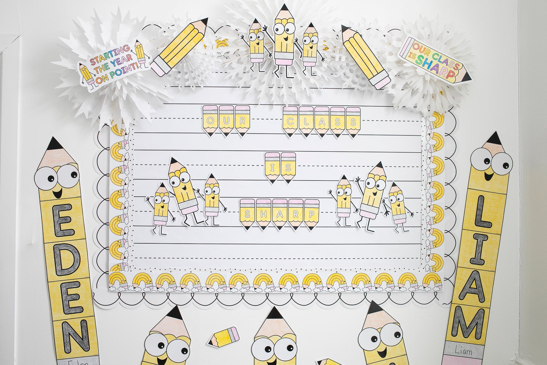 September Pencil Craftivity Bulletin Board Set