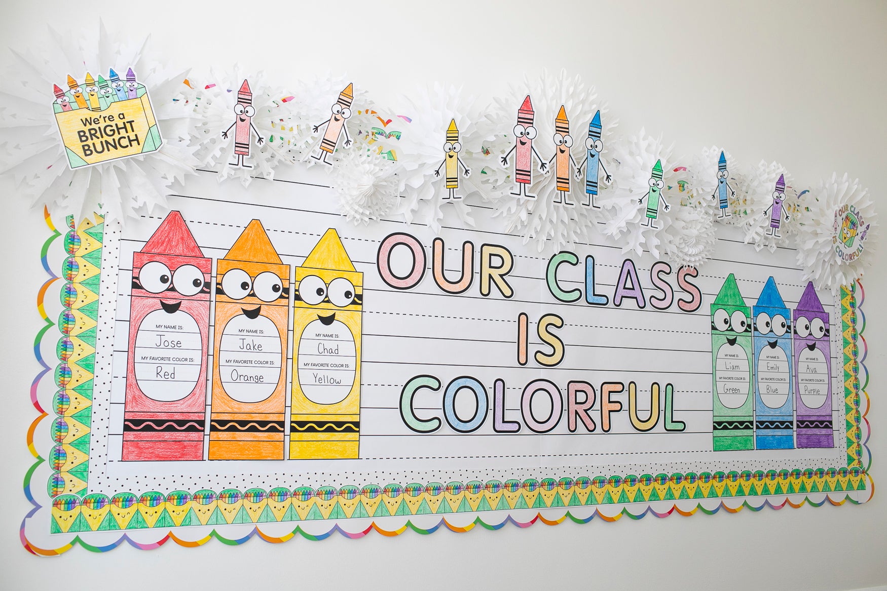 September Crayon Craftivity Bulletin Board Set