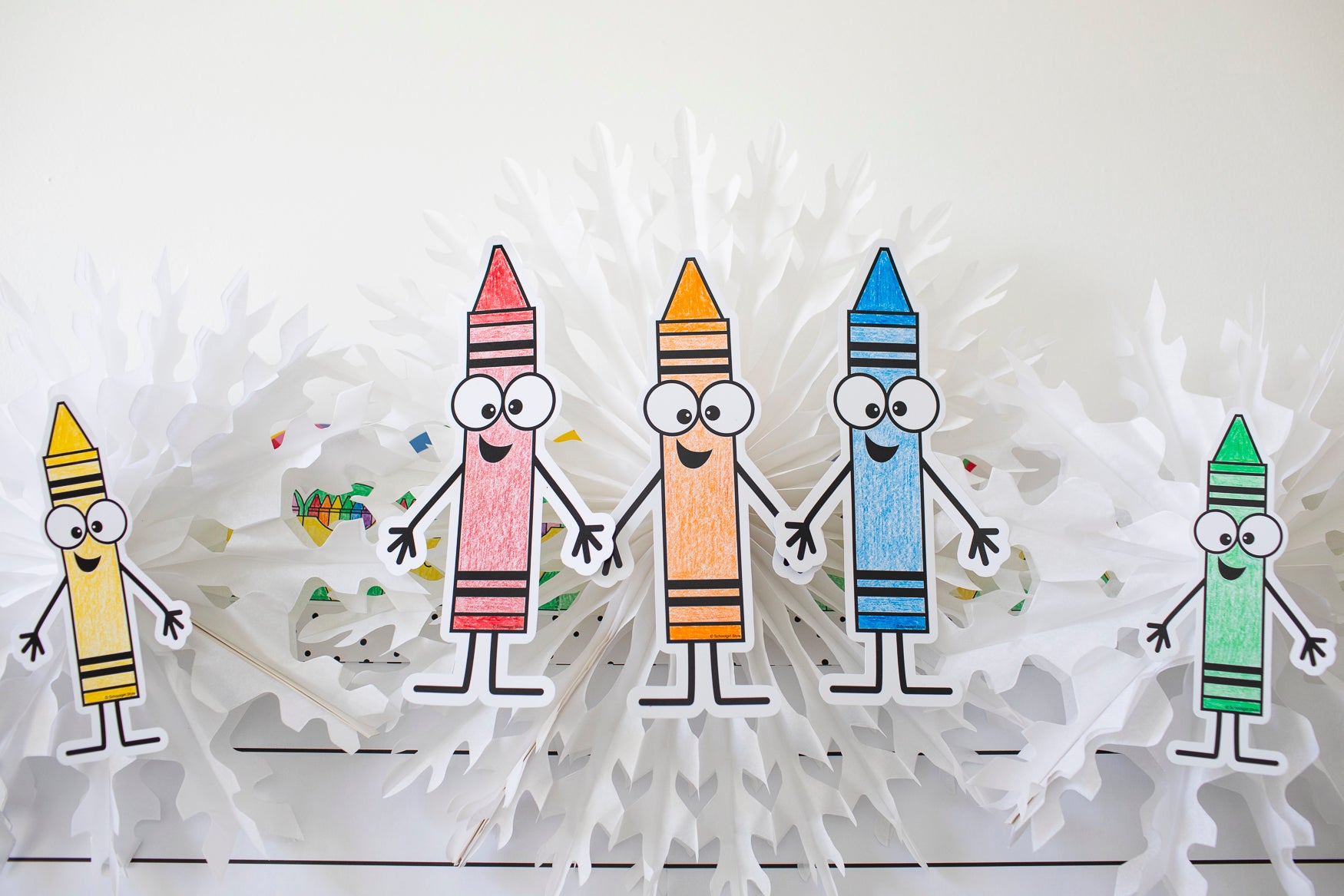 September Crayon Craftivity Bulletin Board Set