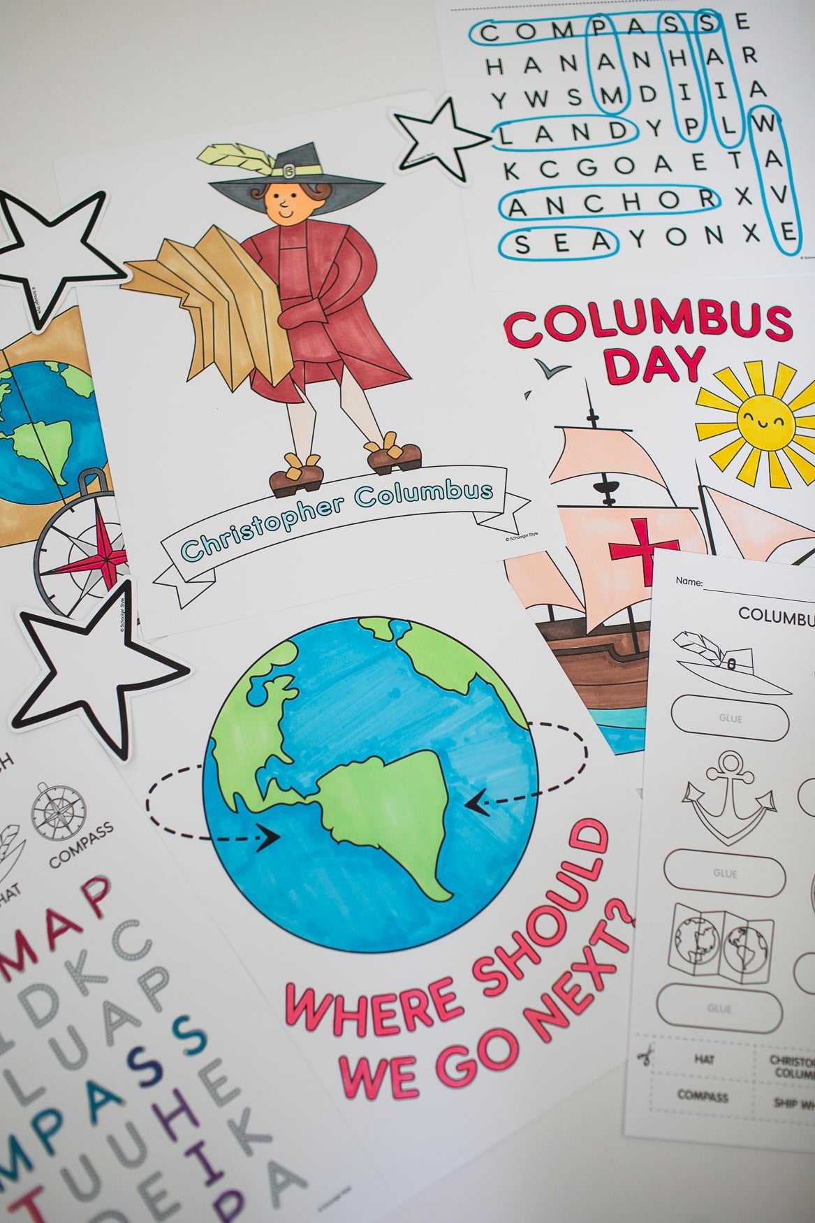 Printable Columbus Day Worksheets Activities and Coloring Pages