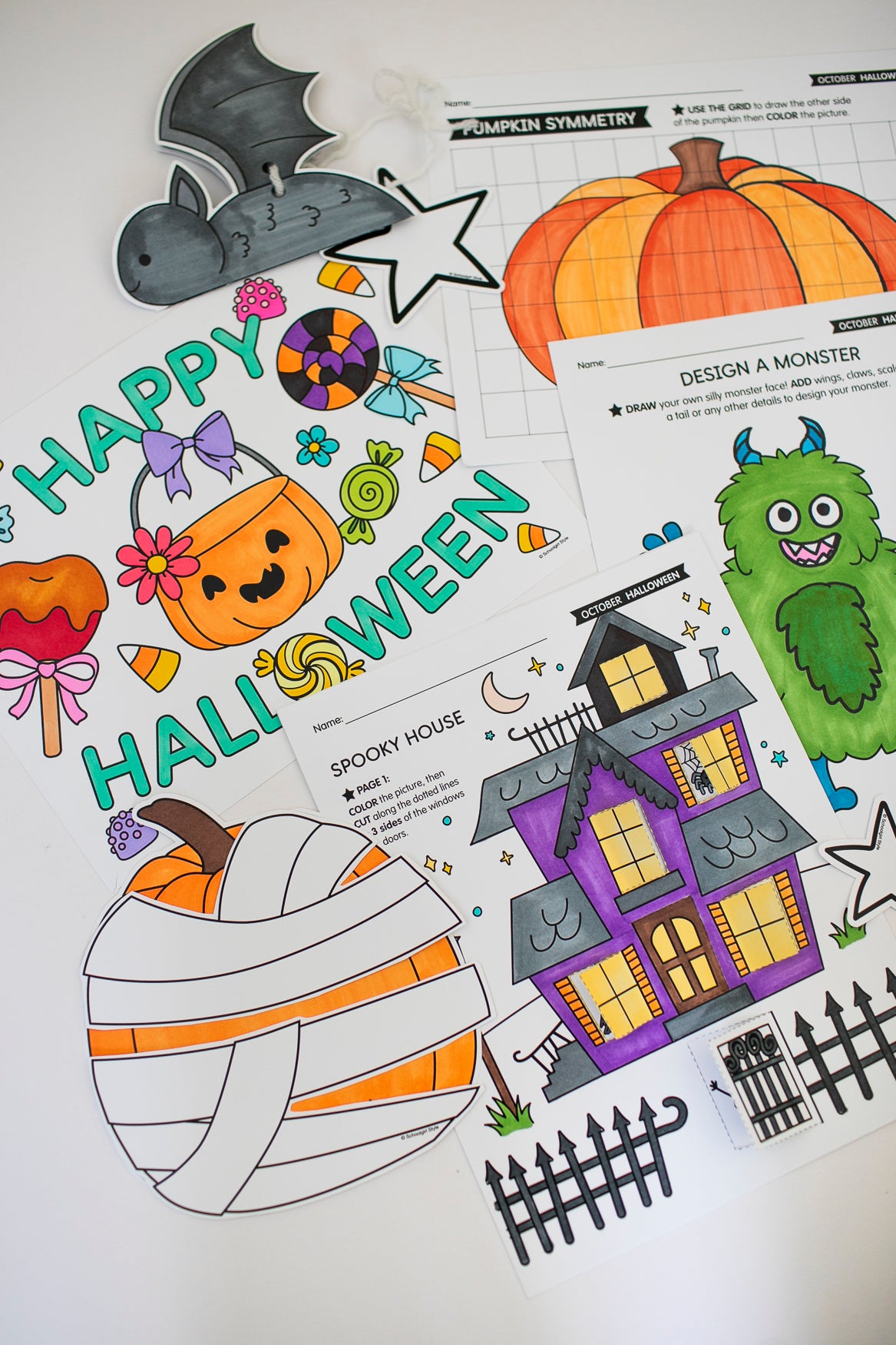 Printable First and Second Grade Halloween Worksheets, Activities and Coloring Pages | Halloween Party Pack