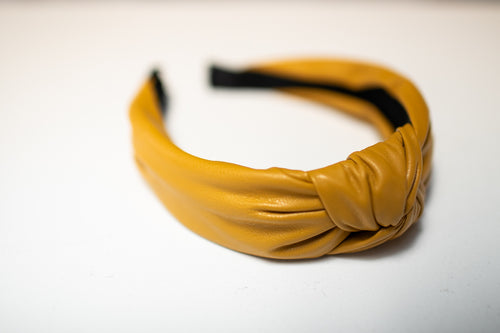 Knotted Faux Leather Headband, Sunflower │ Clothing │ Schoolgirl Style
