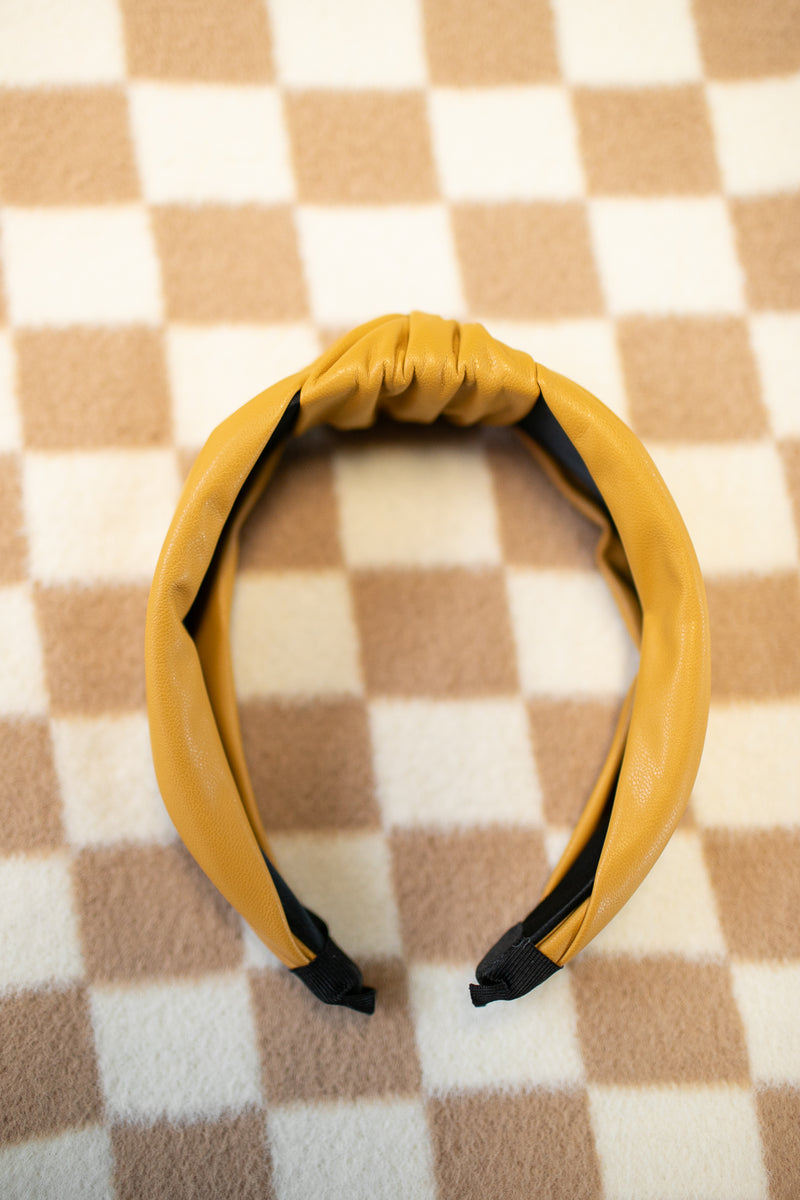 Knotted Faux Leather Headband, Sunflower │ Clothing │ Schoolgirl Style