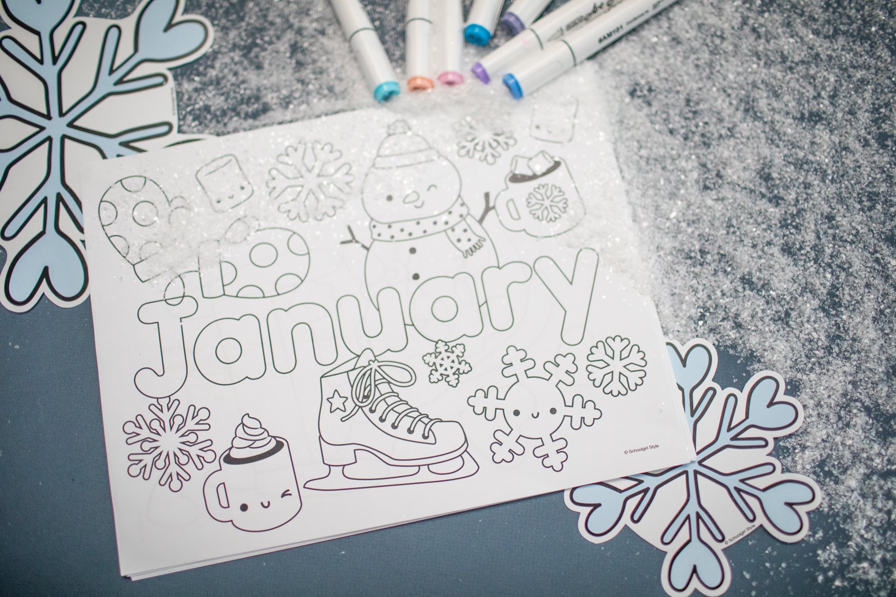 Free Printable January Coloring Pages