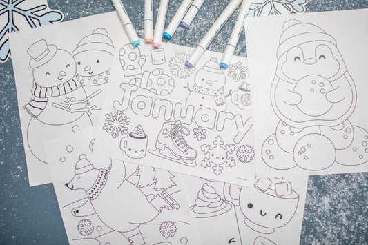 Free Printable January Coloring Pages