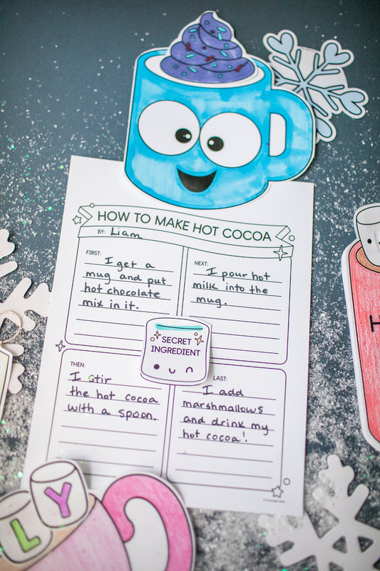 Printable January Hot Cocoa Secret Ingredient Writing Craftivity