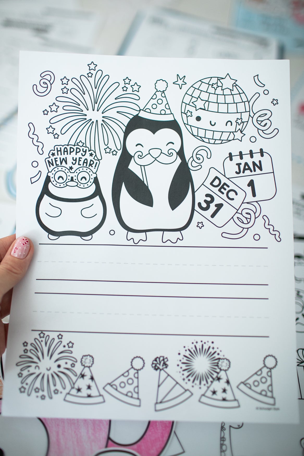 Printable January Writing Pages