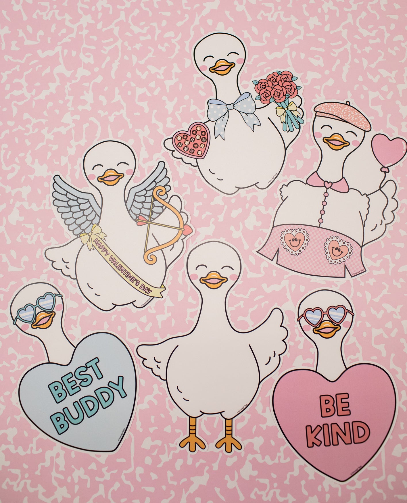 Printable Valentines Goose and Costumes
