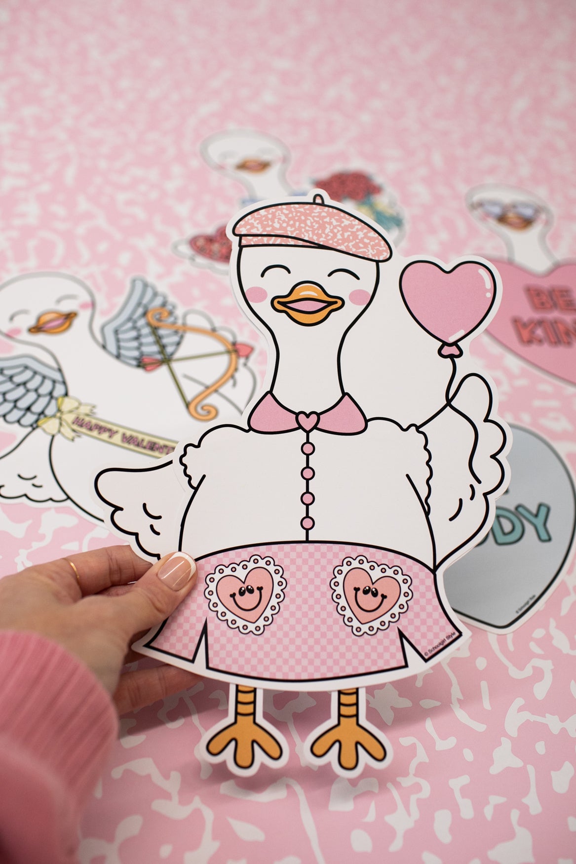 Printable Valentines Goose and Costumes