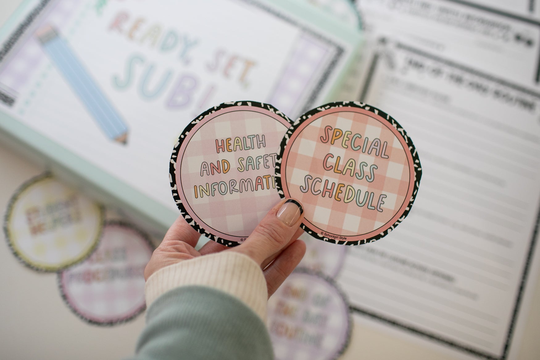 Printable Pastel Editable Substitute Teacher Binder and Forms