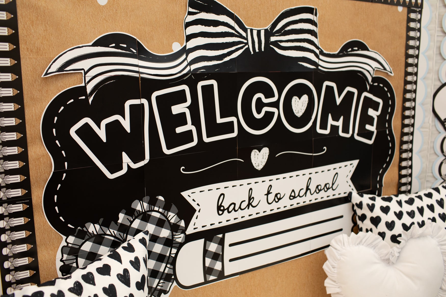Printable Classic Black and White Welcome Back to School | Simply Sweet