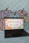 Google Classroom Slides | Fall Pastels | Printable Classroom Decor | Schoolgirl Style