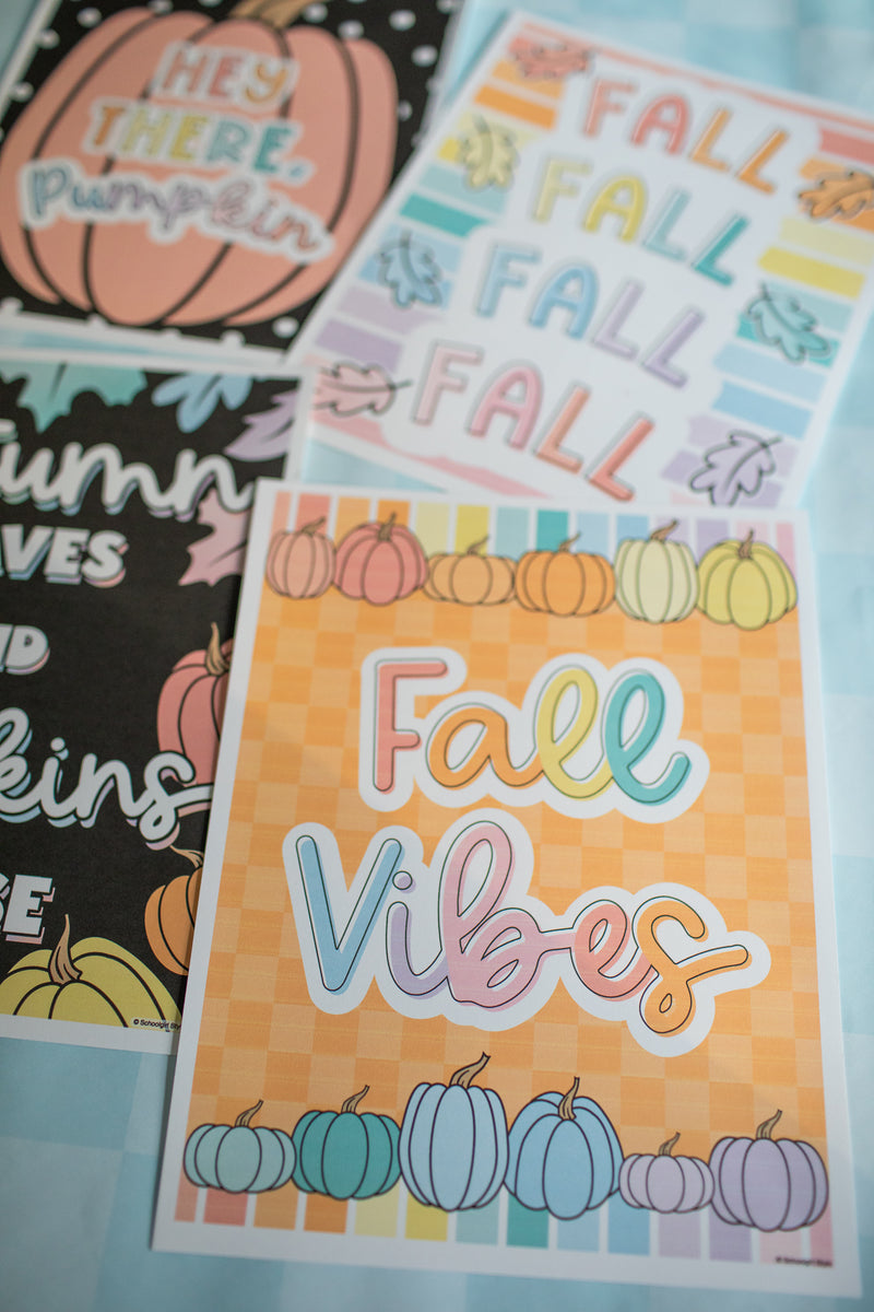 fall classroom decor pastel