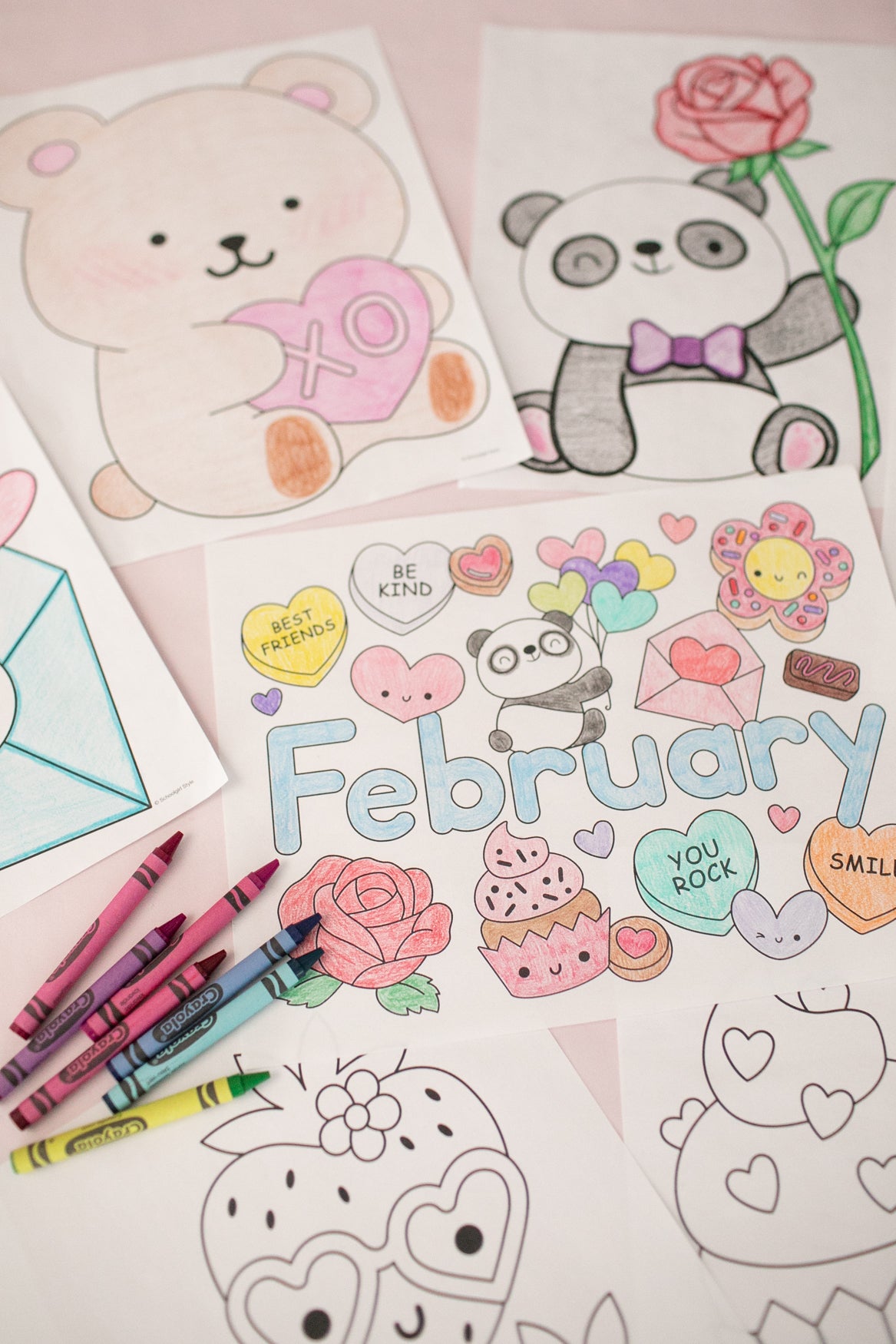 Free Printable February Coloring Pages Pack 2