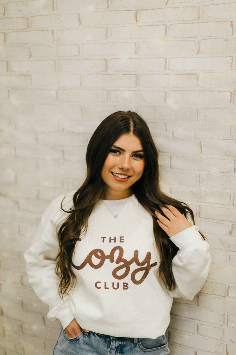 the cozy club teacher sweatshirt