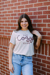 cozy club teacher t-shirt