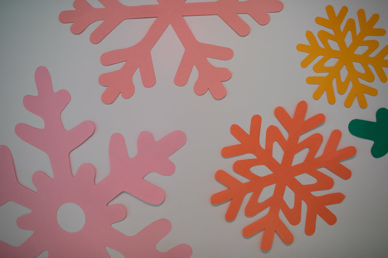 Rainbow Paper Snowflake Accents │ Christmas Decor │ Schoolgirl Style