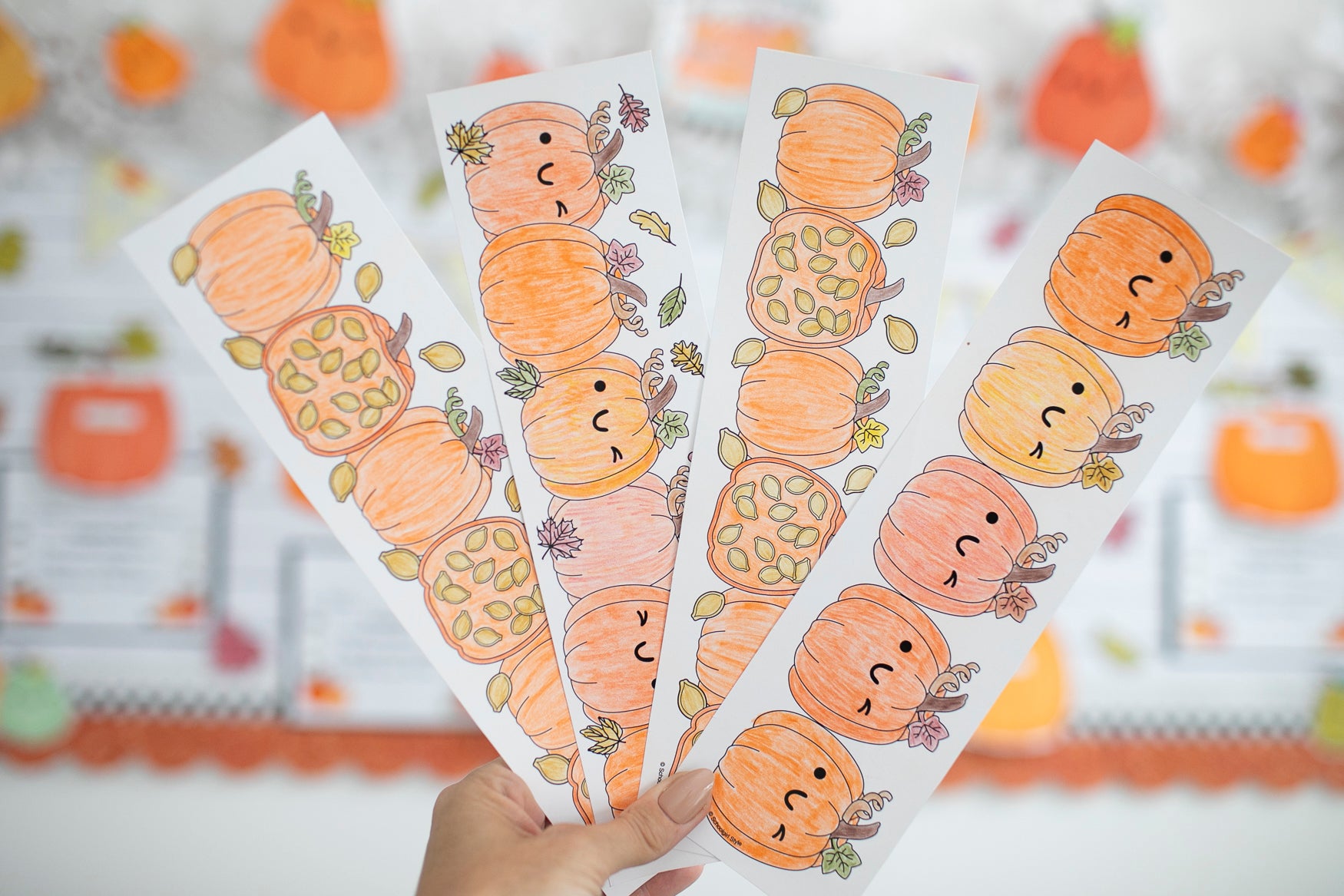 printable october borders for your students to color