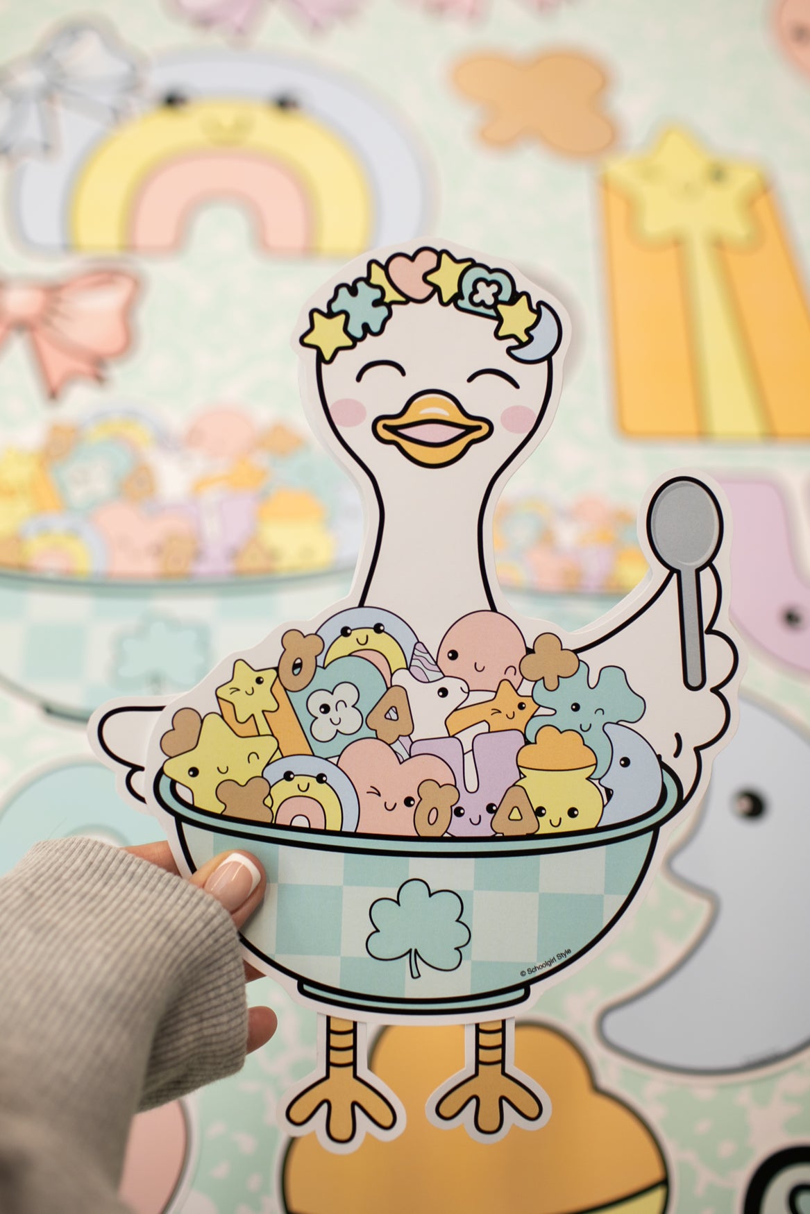 St. Patrick's Day classroom goose cutout