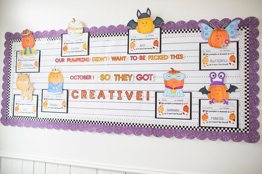 pumpkins in disguise bulletin board set