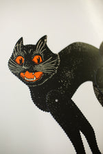 Vintage Halloween Jointed Cat 