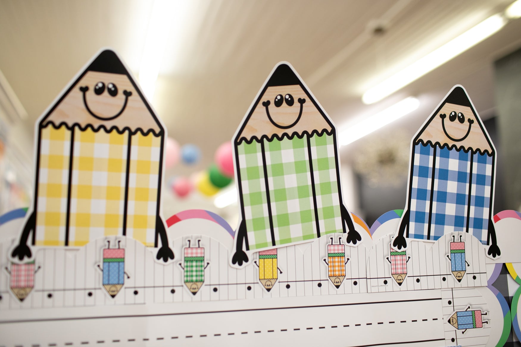Retro Pencil Pals Bulletin Board Border | 90s Teacher