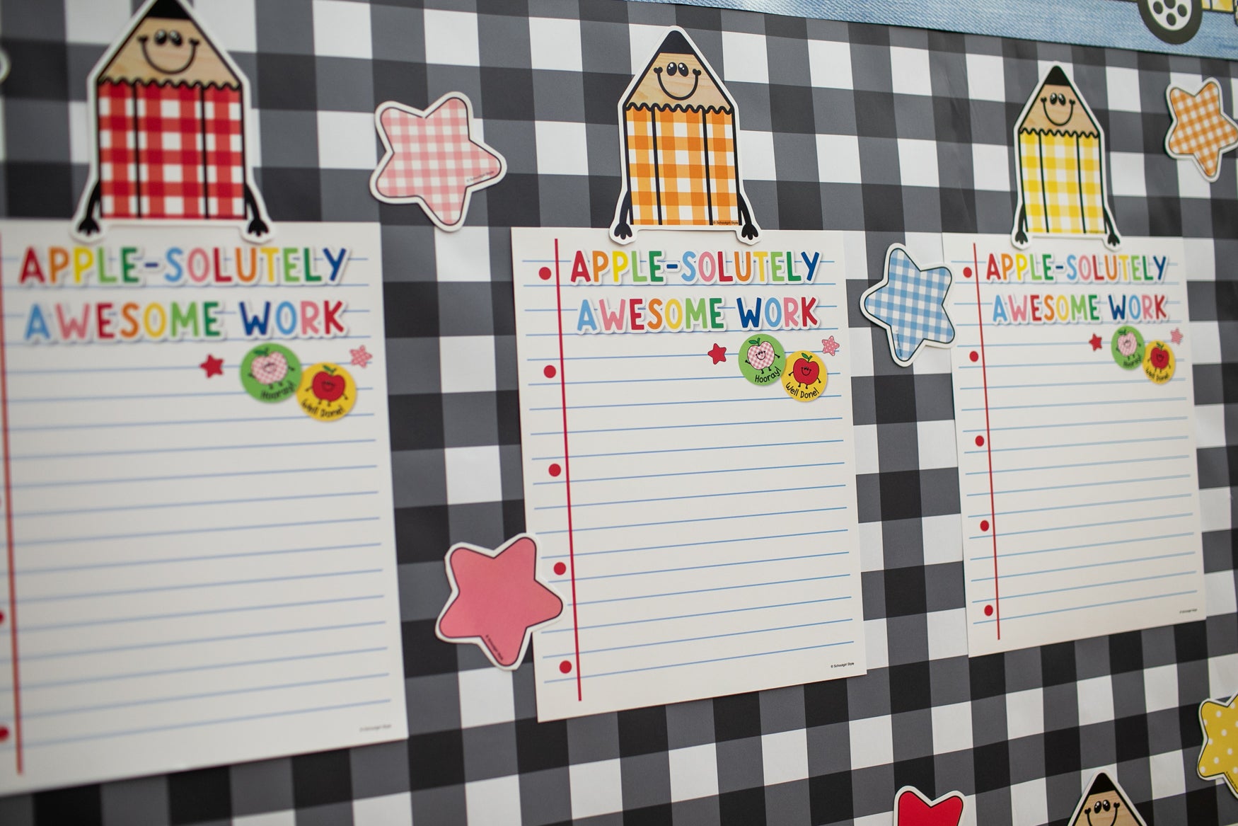 Black Gingham Bulletin Board Paper 25ft. | Schoolgirl Style x Fadeless®