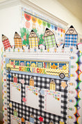 Load image into Gallery viewer, Black Gingham Bulletin Board Paper 25ft. | Schoolgirl Style x Fadeless®
