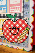 Load image into Gallery viewer, Black Gingham Bulletin Board Paper 25ft. | Schoolgirl Style x Fadeless®
