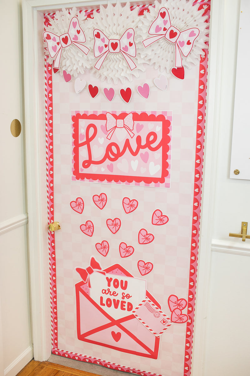 Valentines day classroom door decor