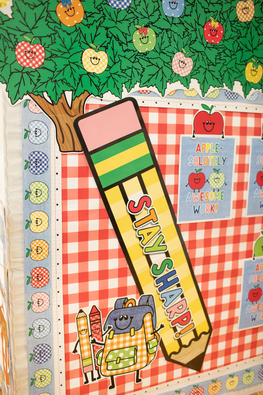 Stay Sharp Retro Pencil Statement Piece | 90s Teacher