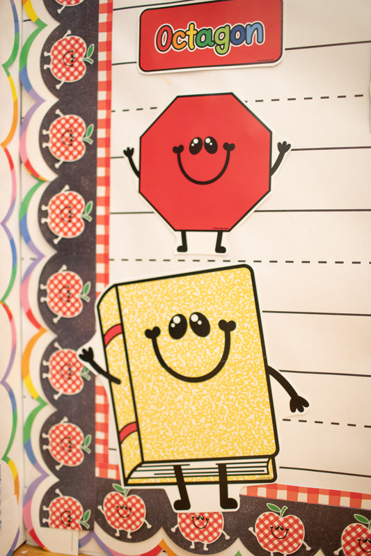 Retro Schoolhouse Apples Bulletin Board Border | 90s Teacher