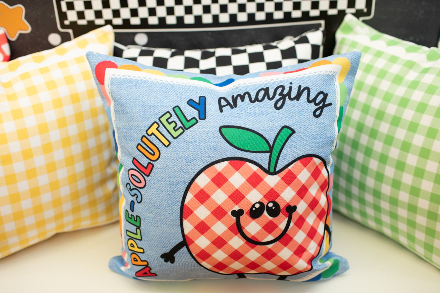 Apple-solutely Amazing! Classroom Classroom Pillow Cover | 90s Teacher
