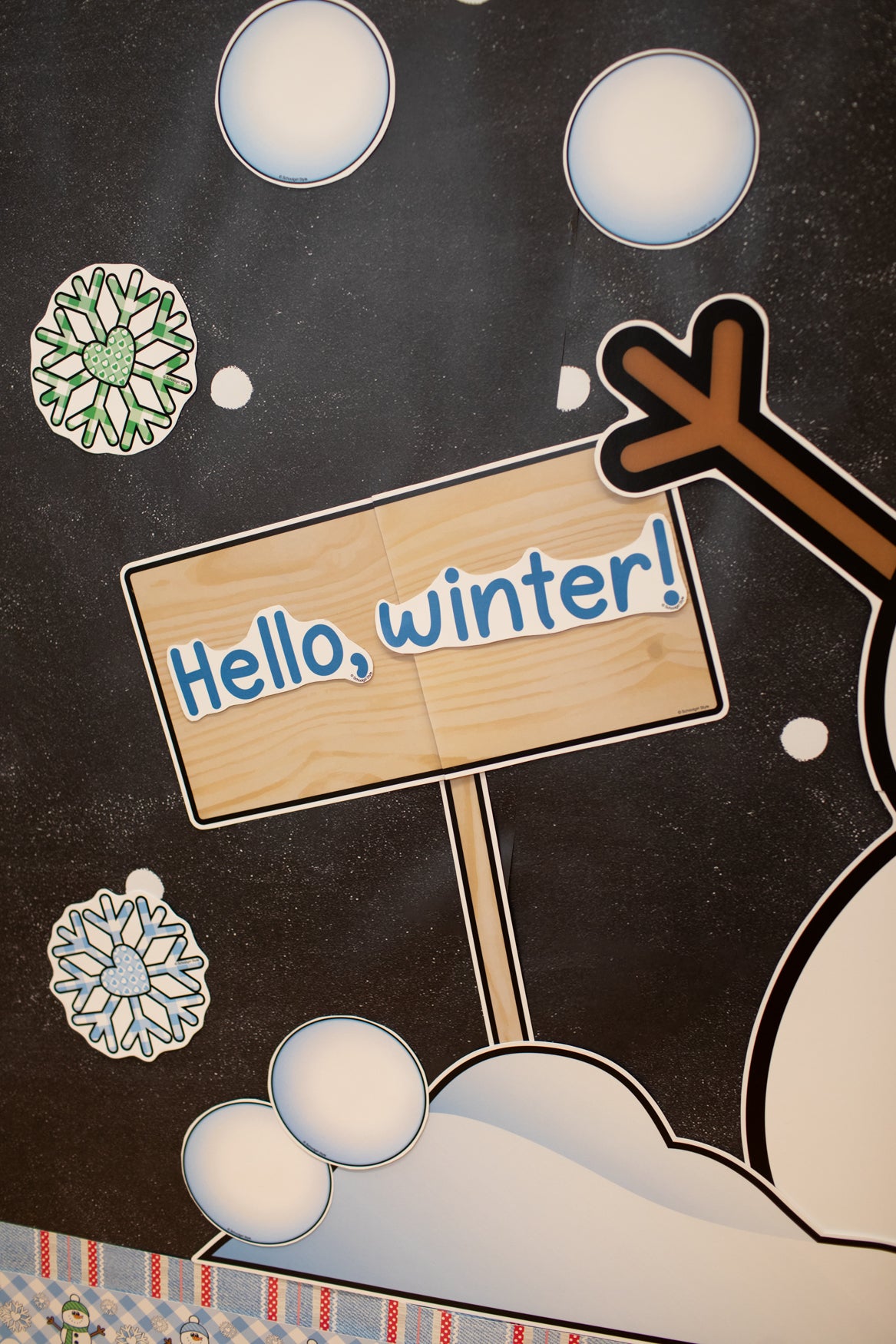 Retro Winter Snow Place Like Our Class Bulletin Board Set | 90s Teacher