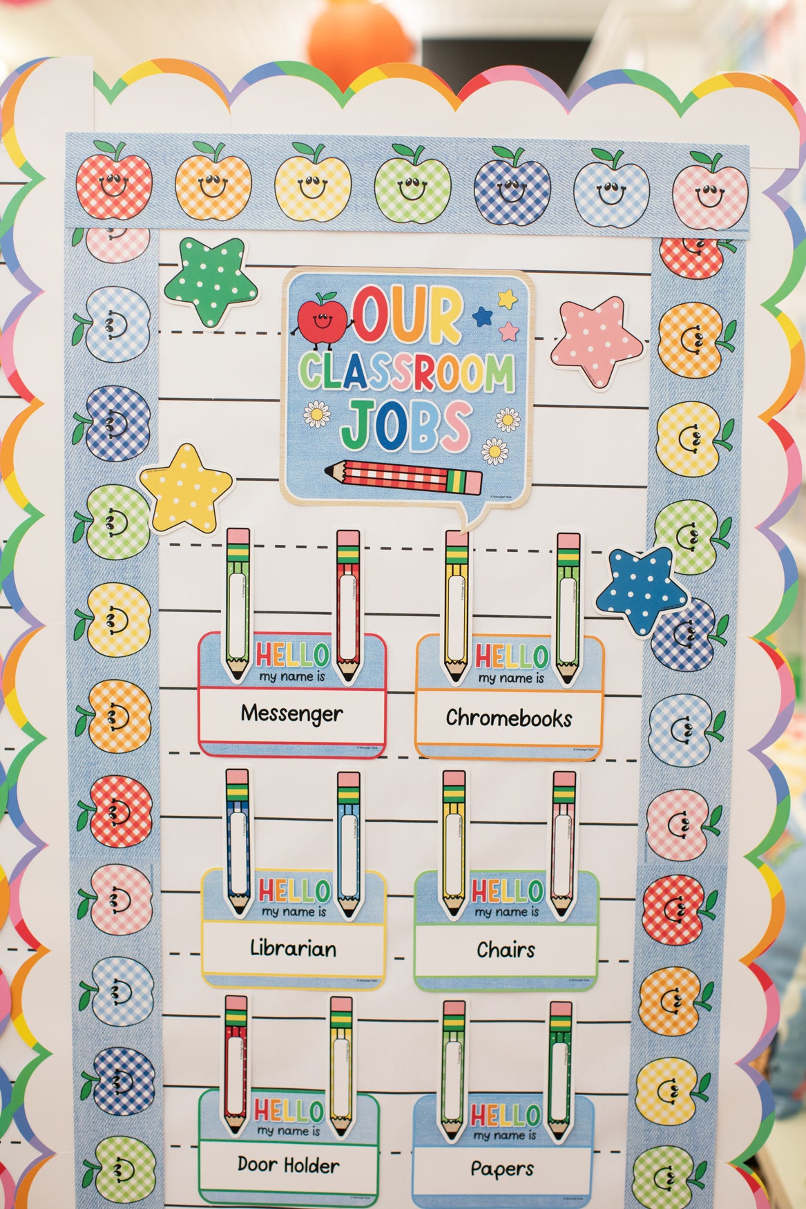 Printable Retro Editable Classroom Jobs Bulletin Board Set | 90s Teacher