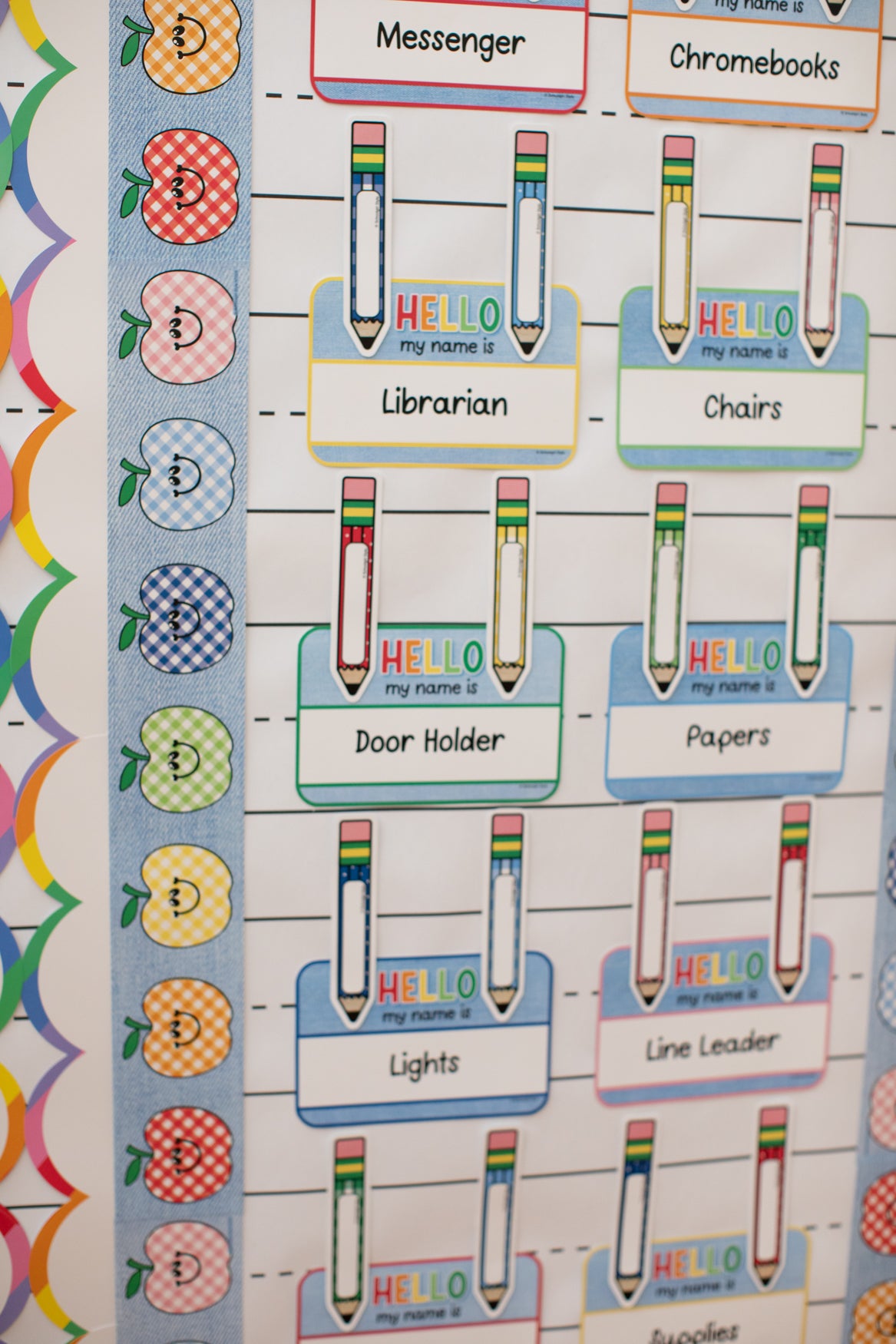 Printable Retro Editable Classroom Jobs Bulletin Board Set | 90s Teacher