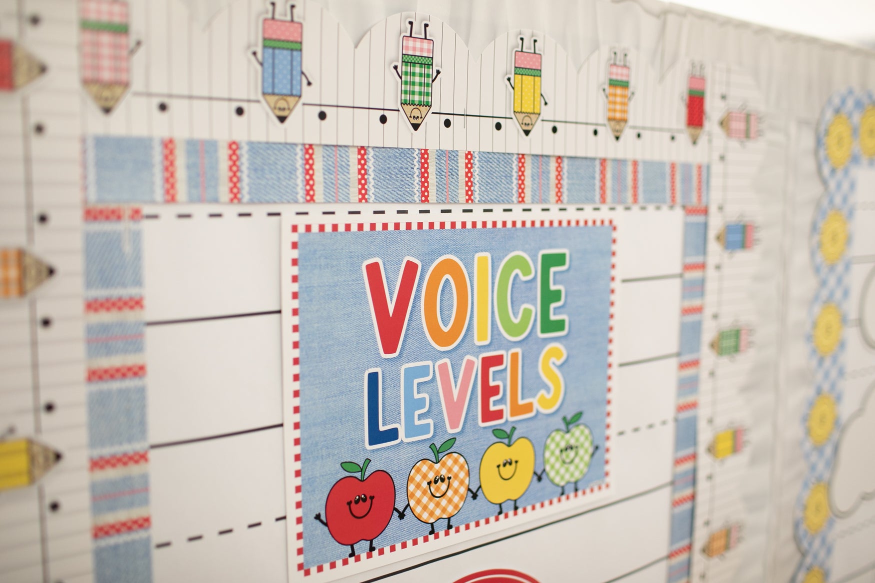 90s teacher printable voice levels set