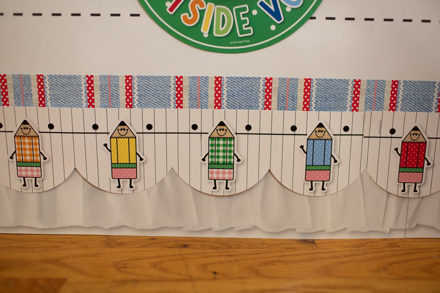 Retro Pencil Pals Bulletin Board Border | 90s Teacher