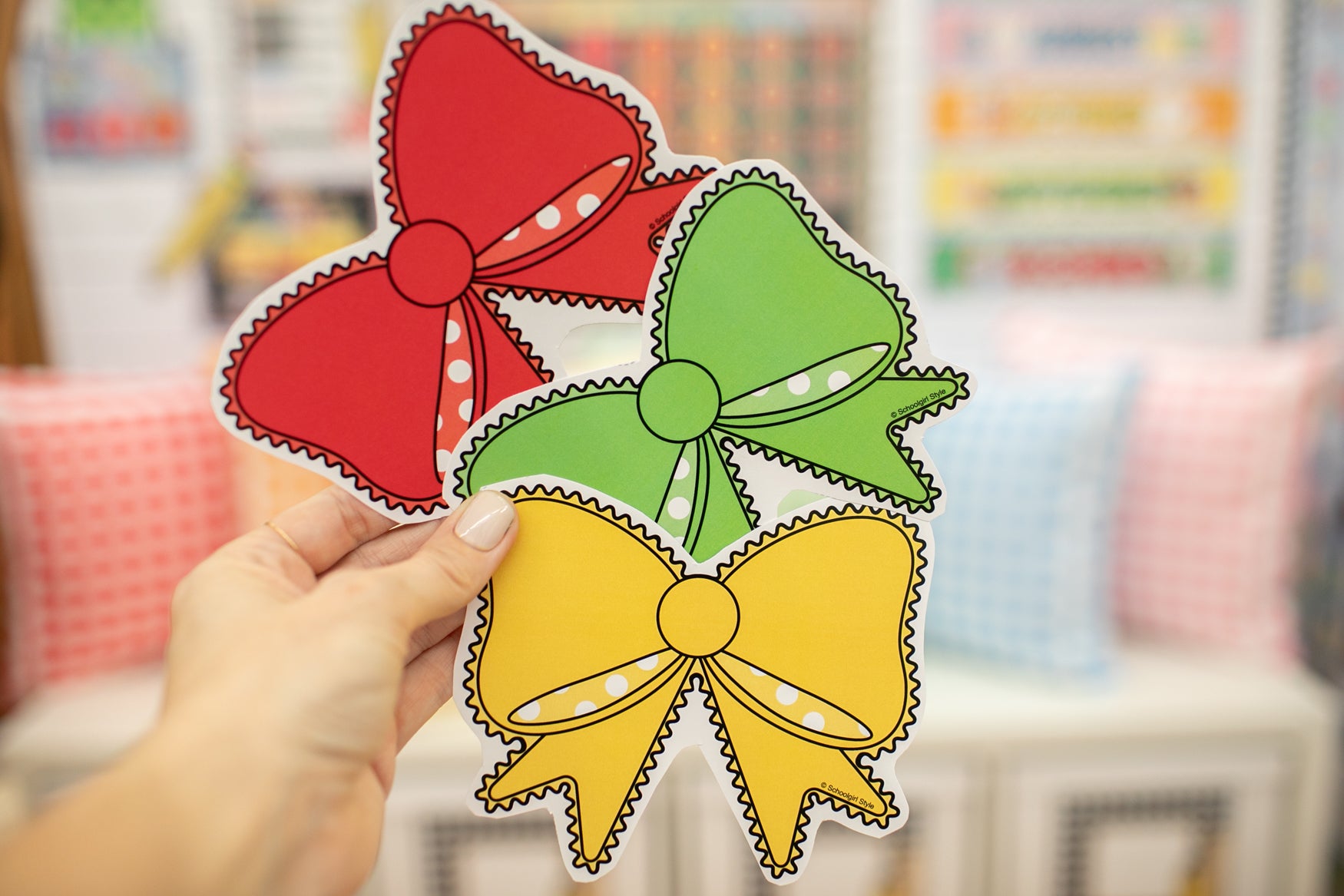 90s teacher printable bow cutouts