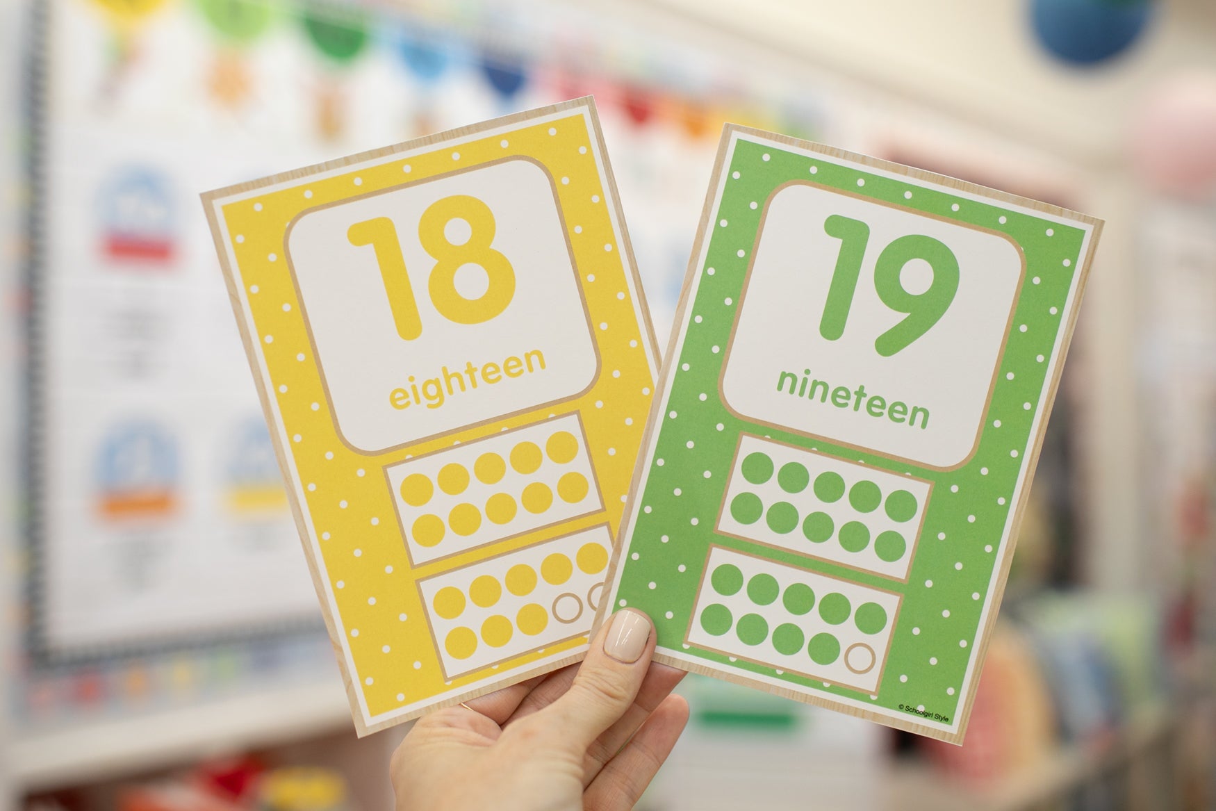 90s teacher printable number cards
