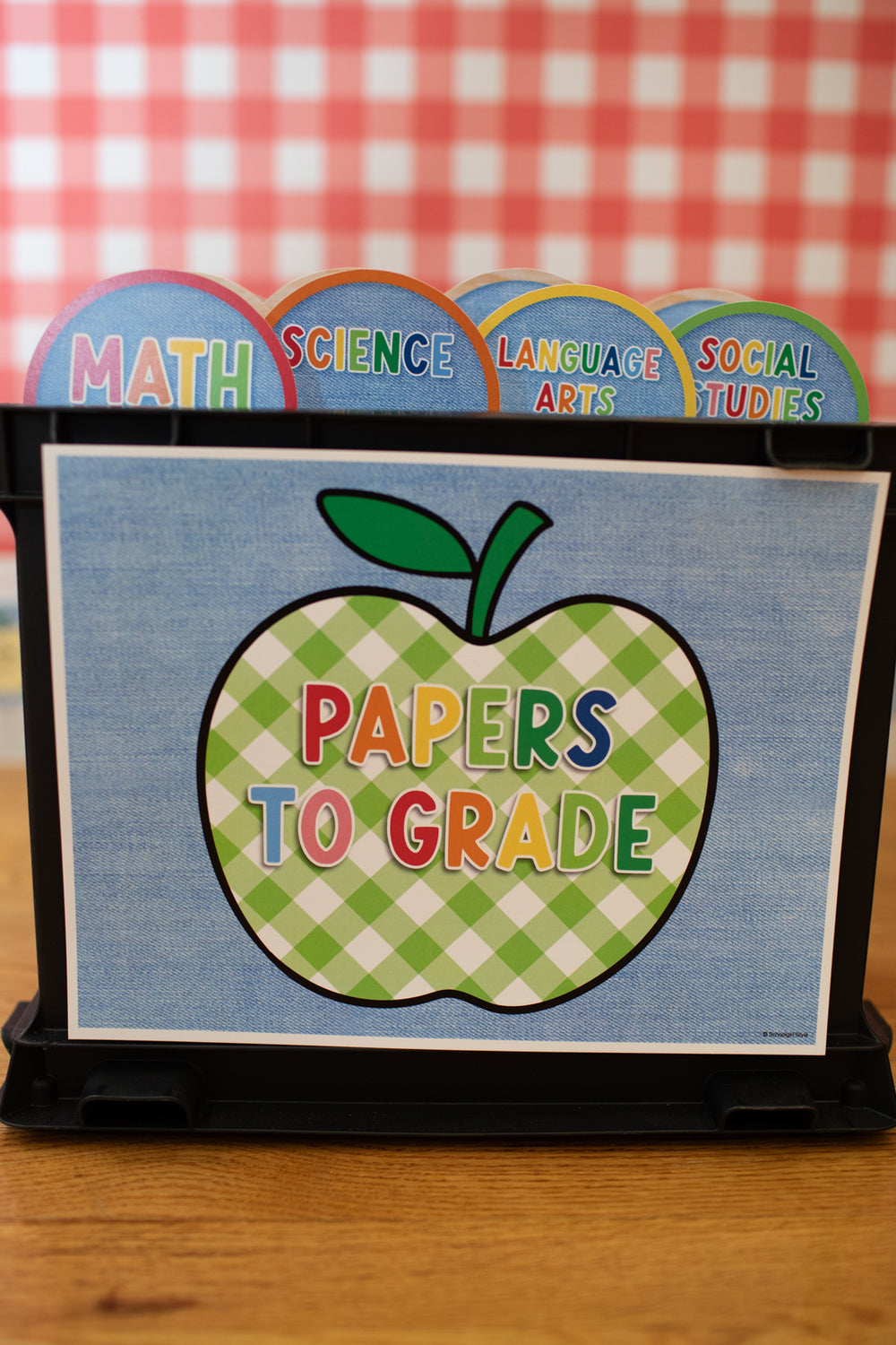 90s teacher printable papers to grade bin