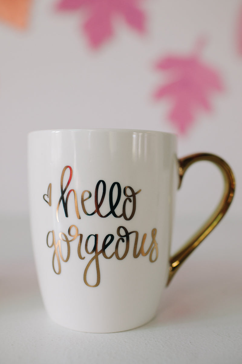 Hello Gorgeous Coffee Mug │ Fall Coffee Mug │ Schoolgirl Style